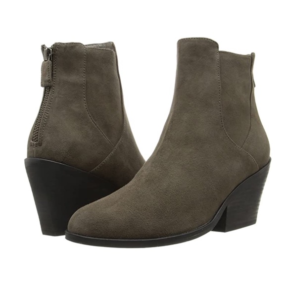 Eileen Fisher Peer-Su Suede Ankle Booties Size 7 - Picture 2 of 16